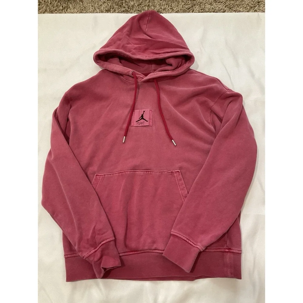 Nike Air Jordan Flight Essentials Hoodie Cranberry/Red Men's Size M 24